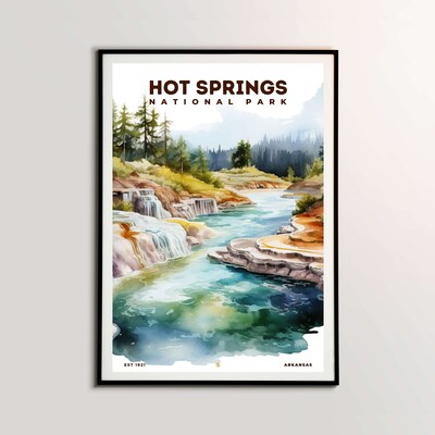 Hot Springs National Park Poster, Travel Art, Office Poster, Home Decor | S8 - image1